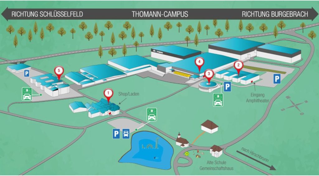 Thomann-Campus und Lageplan