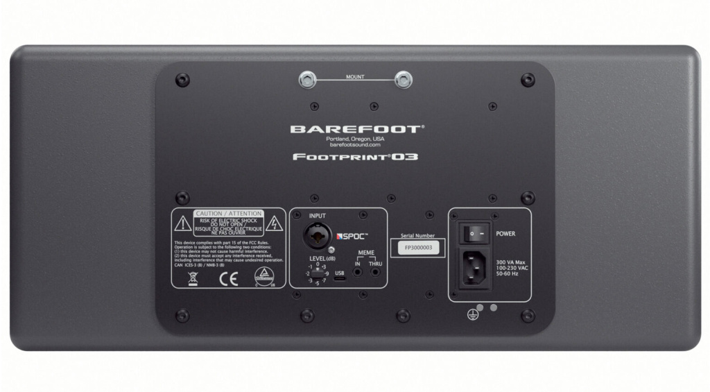 Die Rückseite des neuen Barefoot Monitors