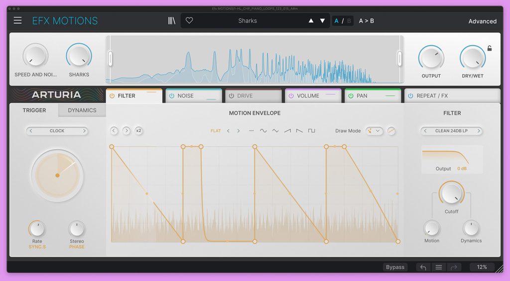 Arturia Efx Motions als Teil der FX Collection 5