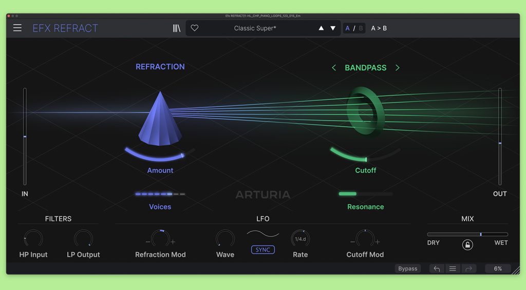 Efx Refract erzeugt nicht nur breite Sounds