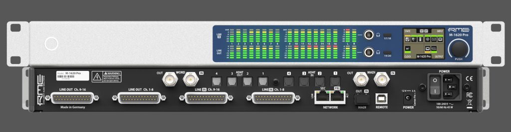 Vorder- und Rückseite von RME M-1620 Pro