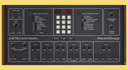 Full Bucket Music DrumTraqs: Die kostenlose Retro-Drum-Machine für deine DAW