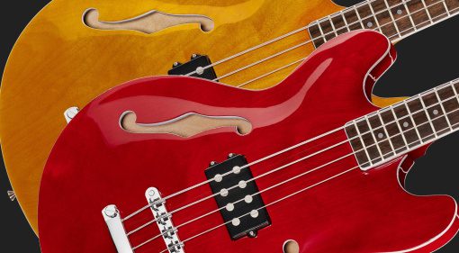 Harley Benton HB-50: Semi-Hollow Viersaiter-Bass mit Vintage-Flair