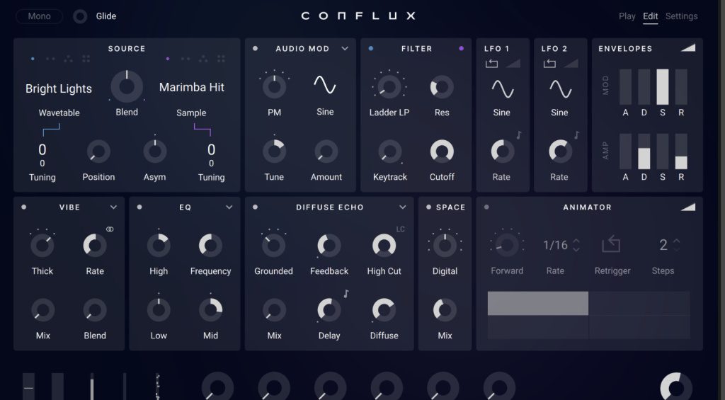 Detailansicht von Conflux in Native Instruments Komplete 15