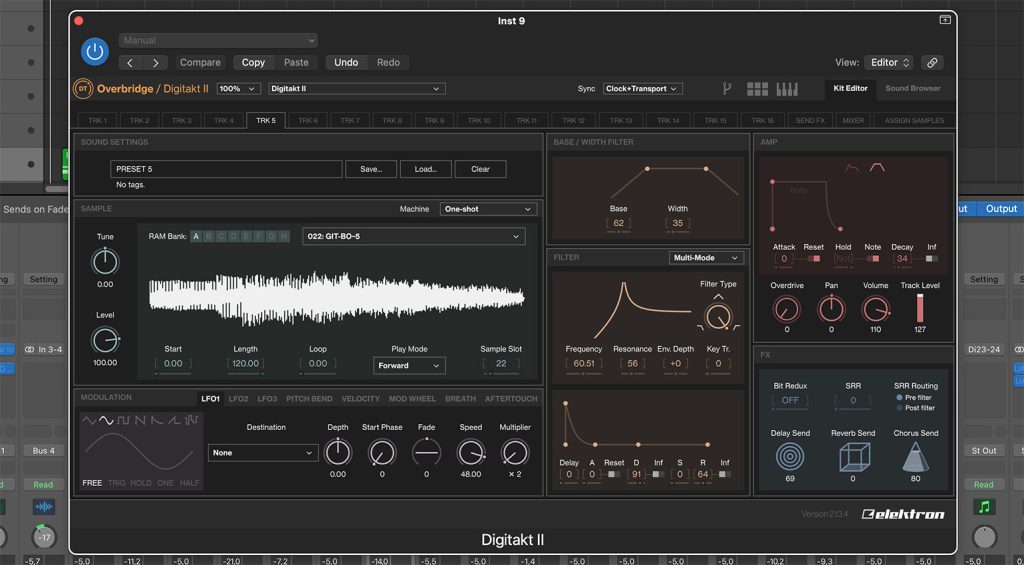 Overbridge für Digitakt II