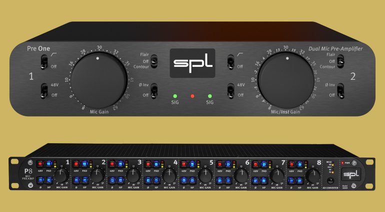 SPL Pre One und P8 Mikrofon-Preamps