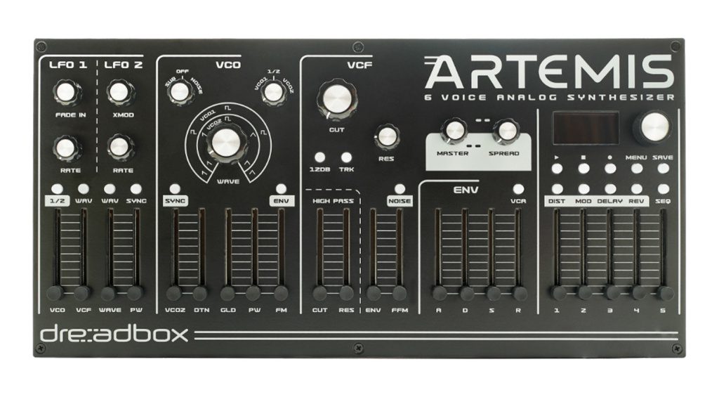 Dreadbox Artemis ist sehr gut ausgestattet.