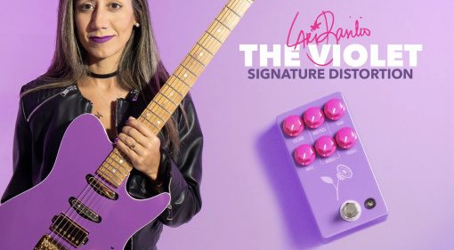 Hier ist das JHS Lari Basilio The Violet Distortion Pedal! Eine innovative Neuinterpretation von Distortion/Overdrive- Klängen.