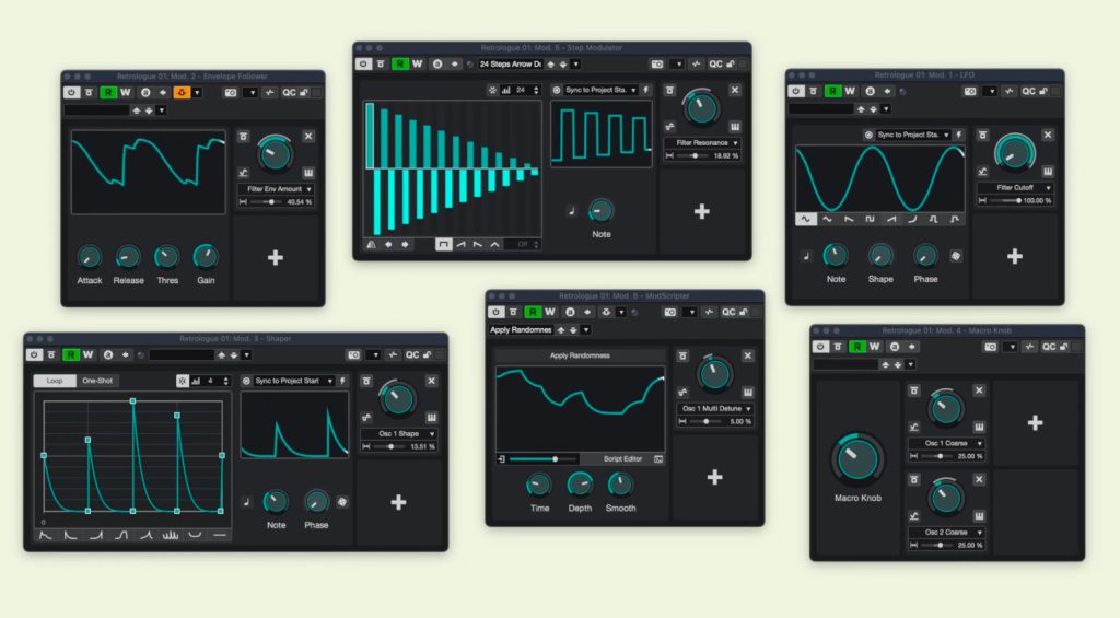 Cubase 14 bietet sechs verschiedene Modulatoren