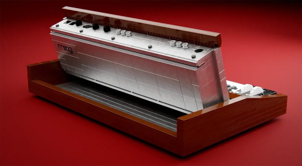 Ein Minimoog-Modell mit allen Anschlüssen