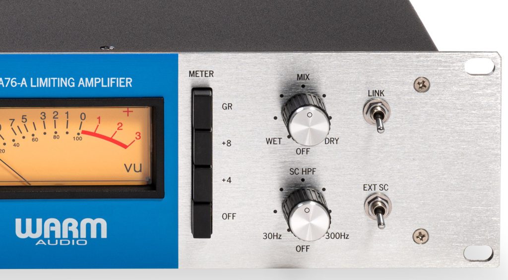 Gegenüber dem original 1176 Kompressor/Limiter bieten die neuen WA76-Modelle Extras wie einen Mix-Regler oder ein Sidechain-Filter.