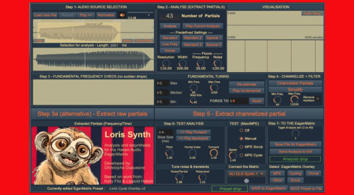 Christophe Duquesne Loris Synth: Sample-Editor für EaganMatrix-Resynthese