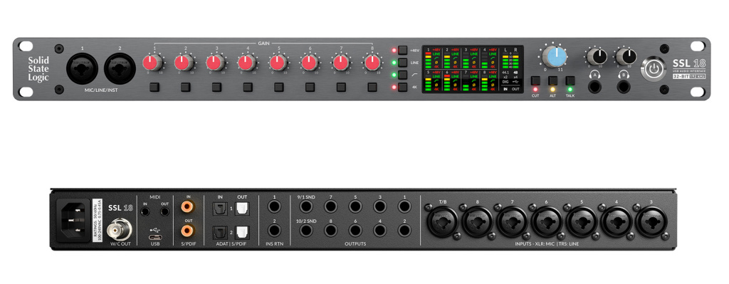 Vorder- und Rückseite des SSL 18